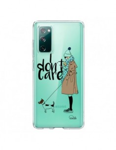 Coque Samsung Galaxy S20 I don't care Fille Chien...