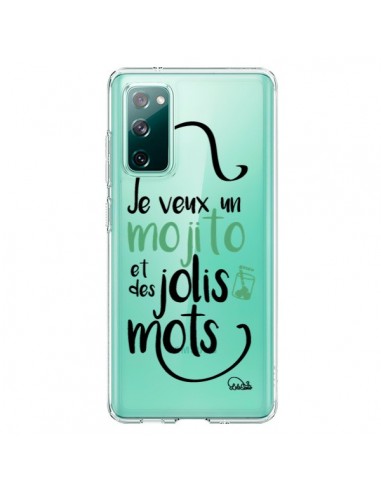 Coque Samsung Galaxy S20 Je veux un mojito et des jolis mots Transparente - Lolo Santo