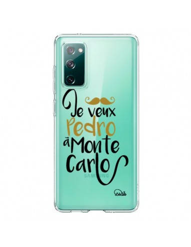 Coque Samsung Galaxy S20 Je veux Pedro à Monte Carlo Transparente - Lolo Santo