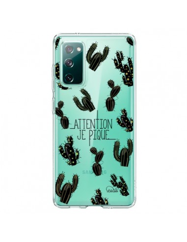 Coque Samsung Galaxy S20 Cactus Je Pique Transparente - Lolo Santo