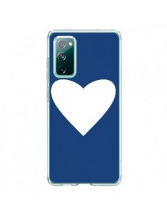 Coque Samsung Galaxy S20 Coeur Navy Blue Heart - Mary...