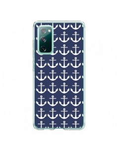 Coque Samsung Galaxy S20 Ancre Marin Bleu Anchors Navy -...