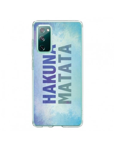 Coque Samsung Galaxy S20 Hakuna Matata Roi Lion Bleu - Mary Nesrala