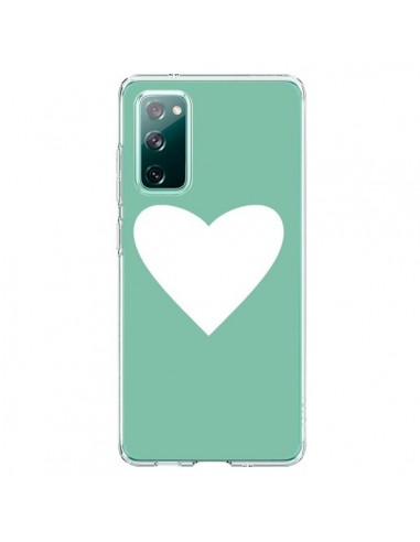 Coque Samsung Galaxy S20 Coeur Mint Vert - Mary Nesrala