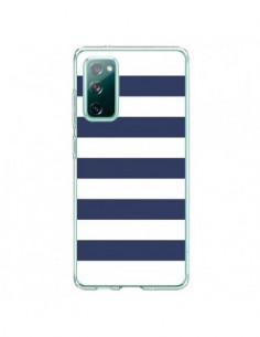 Coque Samsung Galaxy S20 Bandes Marinières Bleu Blanc...