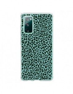 Coque Samsung Galaxy S20 Leopard Turquoise Neon - Mary...