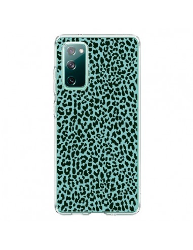 Coque Samsung Galaxy S20 Leopard Turquoise Neon - Mary Nesrala
