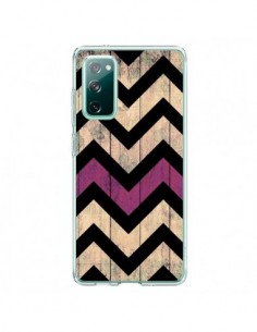 Coque Samsung Galaxy S20 Chevron Vintage Bois Wood - Mary...