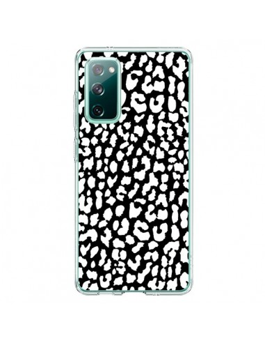 Coque Samsung Galaxy S20 Leopard Noir et Blanc - Mary Nesrala