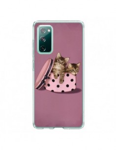 Coque Samsung Galaxy S20 Chaton Chat Kitten Boite Pois -...