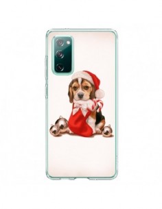 Coque Samsung Galaxy S20 Chien Dog Pere Noel Christmas -...