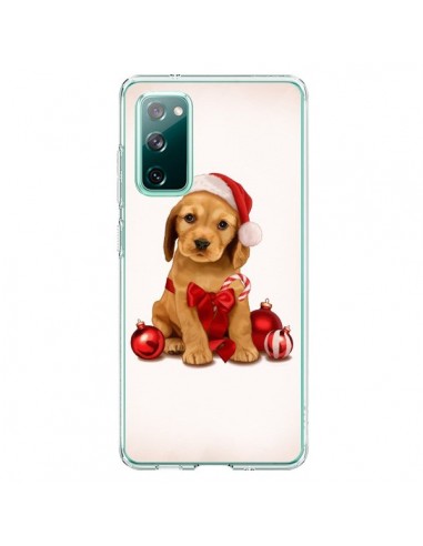 Coque Samsung Galaxy S20 Chien Dog Pere Noel Christmas Boules Sapin - Maryline Cazenave