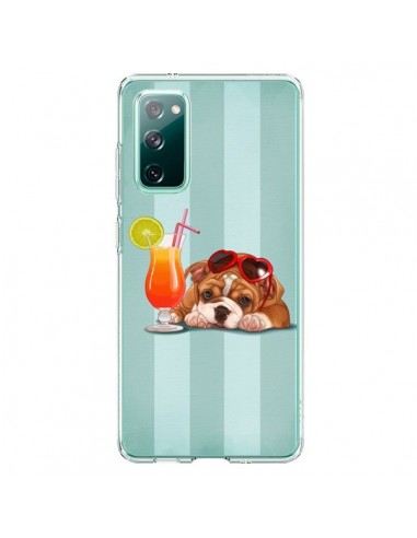 Coque Samsung Galaxy S20 Chien Dog Cocktail Lunettes Coeur - Maryline Cazenave
