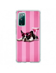 Coque Samsung Galaxy S20 Chien Dog Cocktail Lunettes...
