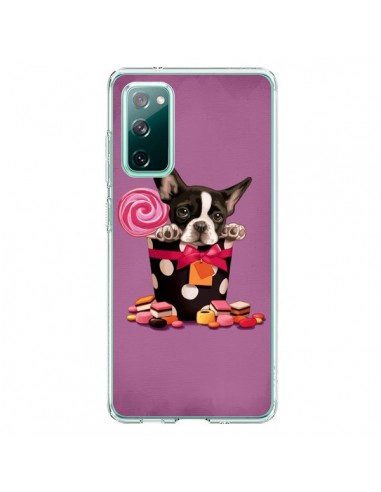 Coque Samsung Galaxy S20 Chien Dog Boite Noeud Papillon Pois Bonbon - Maryline Cazenave