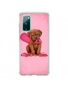 Coque Samsung Galaxy S20 Chien Dog Gateau Coeur Love -...
