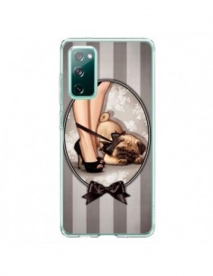 Coque Samsung Galaxy S20 Lady Noir Noeud Papillon Chien...