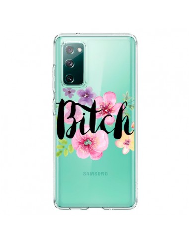 Coque Samsung Galaxy S20 Bitch Flower Fleur Transparente - Maryline Cazenave