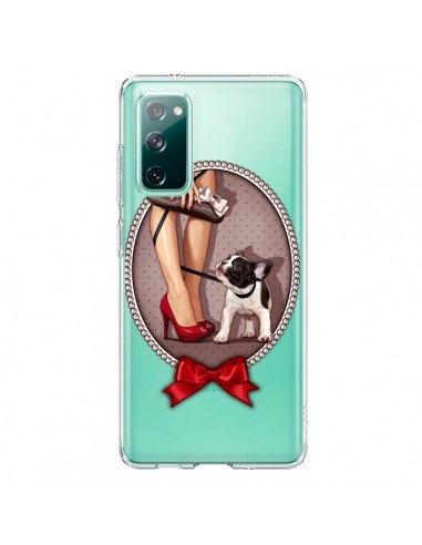 Coque Samsung Galaxy S20 Lady Jambes Chien Bulldog Dog Pois Noeud Papillon Transparente - Maryline Cazenave