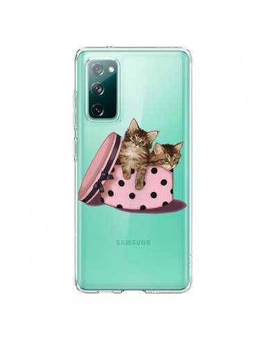 Coque Samsung Galaxy S20 Chaton Chat Kitten Boite Pois Transparente - Maryline Cazenave