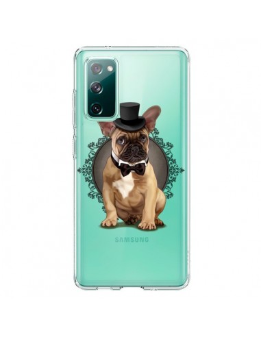 Coque Samsung Galaxy S20 Chien Bulldog Noeud Papillon Chapeau Transparente - Maryline Cazenave