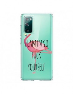 Coque Samsung Galaxy S20 Flamingo Fuck Transparente -...