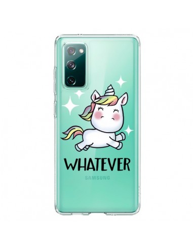 Coque Samsung Galaxy S20 Licorne Whatever Transparente - Maryline Cazenave