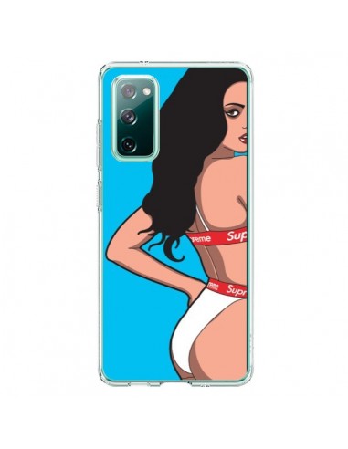 Coque Samsung Galaxy S20 Pop Art Femme Bleu - Mikadololo