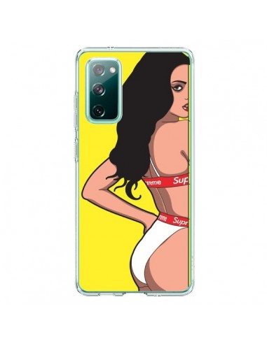 Coque Samsung Galaxy S20 Pop Art Femme Jaune - Mikadololo