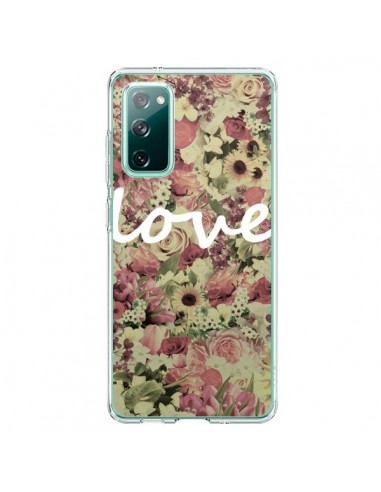 Coque Samsung Galaxy S20 Love Blanc Flower - Monica Martinez