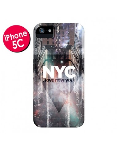 Coque I Love New York City Violet pour iPhone 5C - Javier Martinez