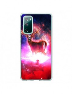 Coque Samsung Galaxy S20 Cosmic Deer Cerf Galaxy -...