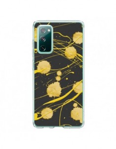 Coque Samsung Galaxy S20 Gold Splash Peinture Art -...