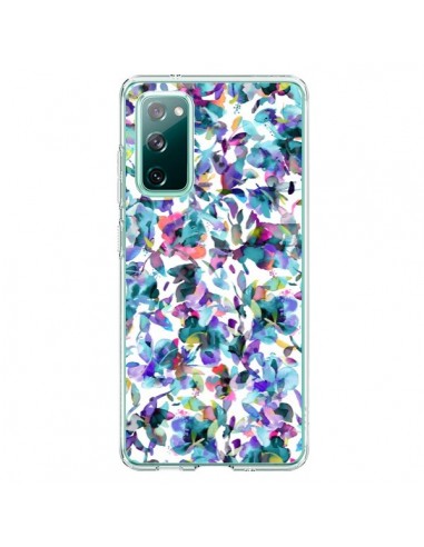 Coque Samsung Galaxy S20 Aquatic Flowers Blue - Ninola Design