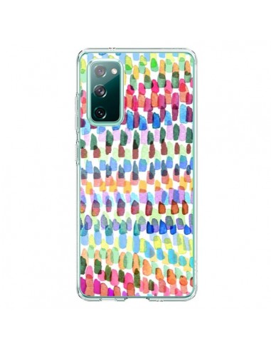 Coque Samsung Galaxy S20 Artsy Strokes Stripes Colorful - Ninola Design