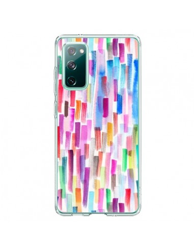 Coque Samsung Galaxy S20 Colorful Brushstrokes Multicolored - Ninola Design