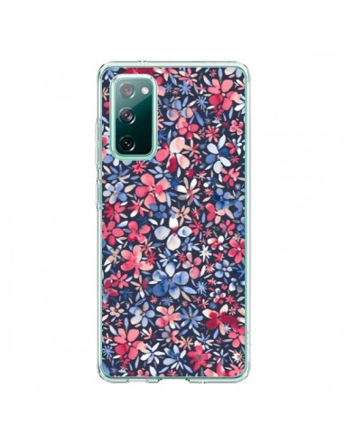 Coque Samsung Galaxy S20 Colorful Little Flowers Navy - Ninola Design