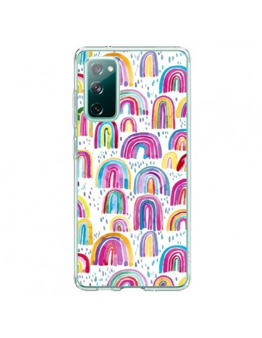 Coque Samsung Galaxy S20 Cute Watercolor Rainbows - Ninola Design