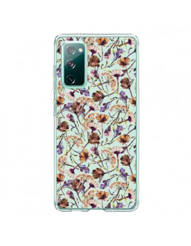 Coque Samsung Galaxy S20 Dry Blue Flowers - Ninola Design