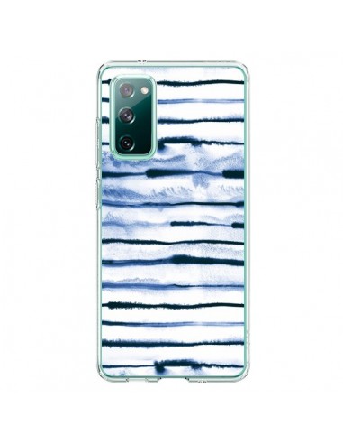 Coque Samsung Galaxy S20 Electric Lines White - Ninola Design