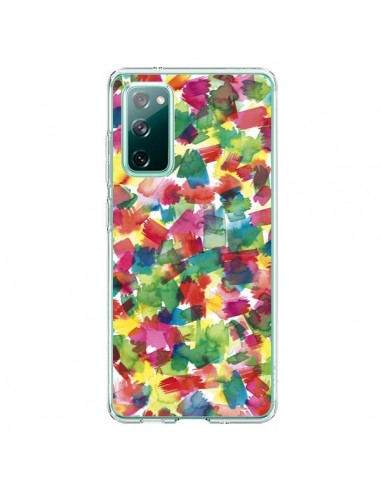 Coque Samsung Galaxy S20 Speckled Watercolor Blue - Ninola Design