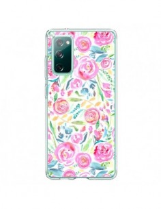 Coque Samsung Galaxy S20 Speckled Watercolor Pink -...