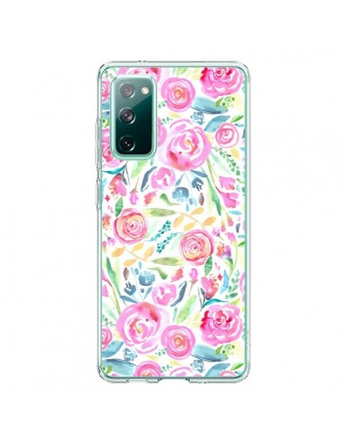 Coque Samsung Galaxy S20 Speckled Watercolor Pink - Ninola Design