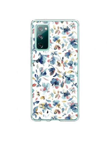 Coque Samsung Galaxy S20 Watery Hibiscus Blue - Ninola Design