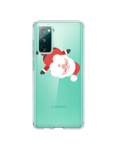 Coque Samsung Galaxy S20 Père Noël et sa Guirlande transparente - Nico