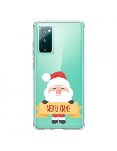 Coque Samsung Galaxy S20 Père Noël Merry Christmas transparente - Nico