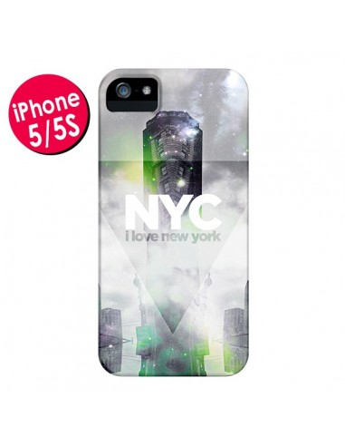 Coque I Love New York City Gris Vert pour iPhone 5 et 5S - Javier Martinez