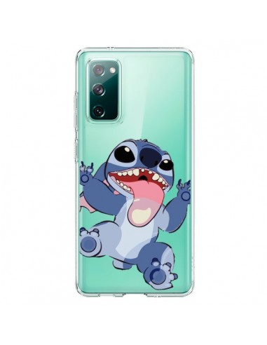 Coque Samsung Galaxy S20 Stitch de Lilo et Stitch Langue transparente