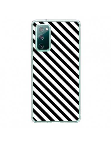 Coque Samsung Galaxy S20 Bonbon Candy Noire et Blanche Rayée - Nico