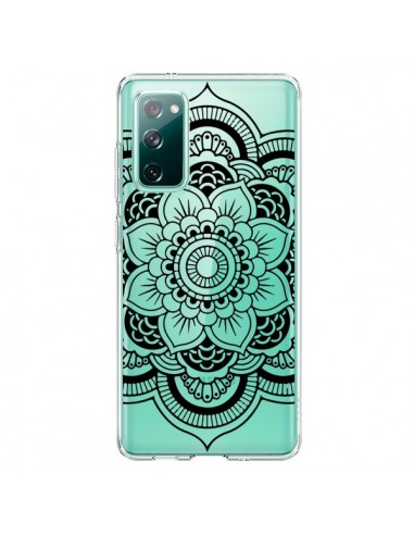 Coque Samsung Galaxy S20 Mandala Noir Azteque Transparente - Nico